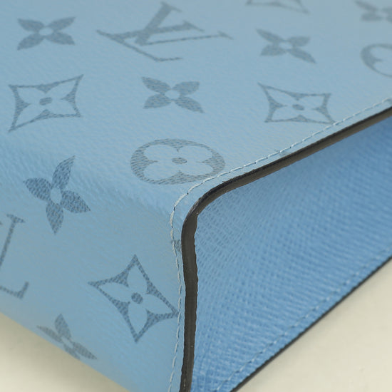 Louis Vuitton Sky Blue Taigarama Pochette Voyage MM