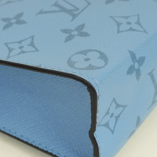 Louis Vuitton Sky Blue Taigarama Pochette Voyage MM