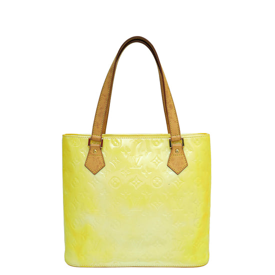 Louis Vuitton Yellow Monogram Vernis Houston Tote Bag