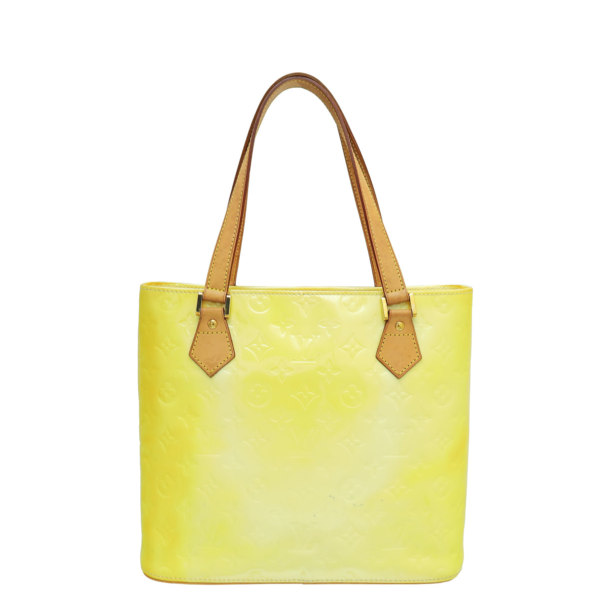 Louis Vuitton Yellow Monogram Vernis Houston Tote Bag-Louis Vuitton-THE CLOSET