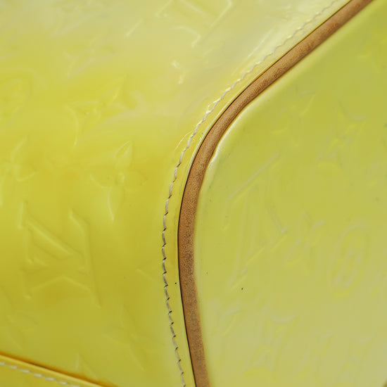 Louis Vuitton Yellow Monogram Vernis Houston Tote Bag