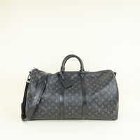 Louis Vuitton Monogram Eclipse Keepall Bandouliere 55 Bag