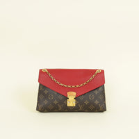 Louis Vuitton Monogram Red Pallas Chain Shoulder Bag