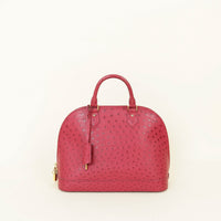 Louis Vuitton Fuchsia Ostrich Alma PM Bag