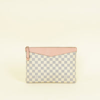 Louis Vuitton Damier Azur Rose Ballerine Cowhide Daily Pouch