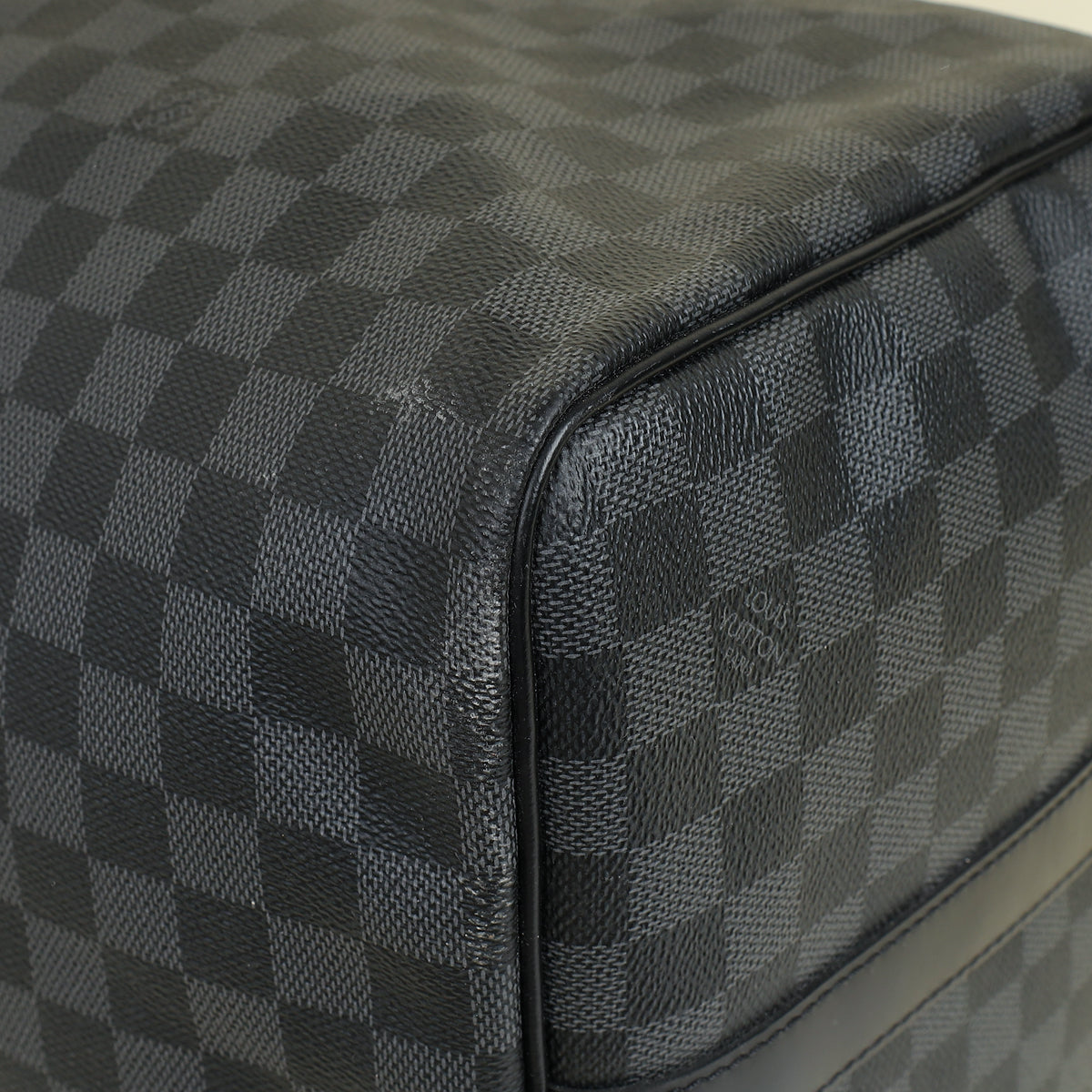 Louis Vuitton Black Damier Graphite Keepall Bandouliere 55 Bag w/ Initial MYS