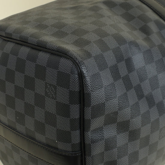 Louis Vuitton Black Damier Graphite Keepall Bandouliere 55 Bag w/ Initial MYS