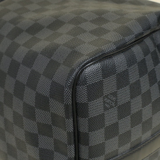 Louis Vuitton Black Damier Graphite Keepall Bandouliere 55 Bag w/ Initial MYS