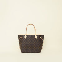 Louis Vuitton Monogram Beige Neverfull MM Bag W/ Pouch