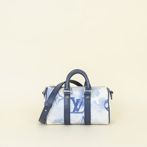 Louis Vuitton Blue Monogram Watercolor Keepall Bandouleire XS Bag