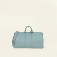 Louis Vuitton Misty Lake Green Monogram Empreinte Keepall Bandouliere 50 Bag