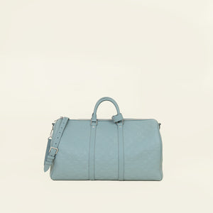 Louis Vuitton Misty Lake Green Monogram Empreinte Keepall Bandouliere 50 Bag