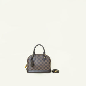 Louis Vuitton Damier Ebene Alma BB Bag W/ R Initial