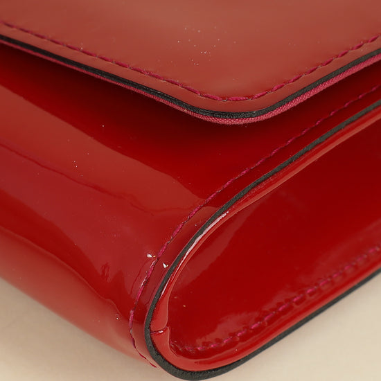Louis Vuitton Red Vernis Louise Clutch-Louis Vuitton-THE CLOSET