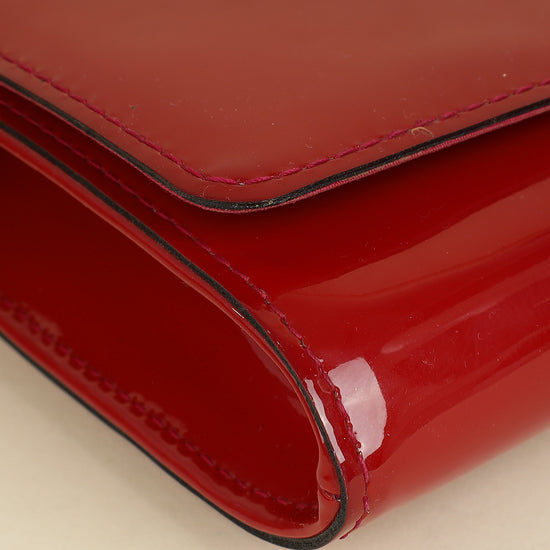 Louis Vuitton Red Vernis Louise Clutch-Louis Vuitton-THE CLOSET
