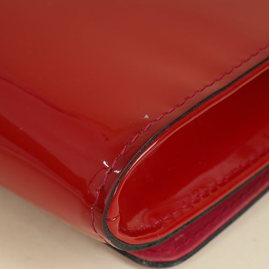 Louis Vuitton Red Vernis Louise Clutch-Louis Vuitton-THE CLOSET