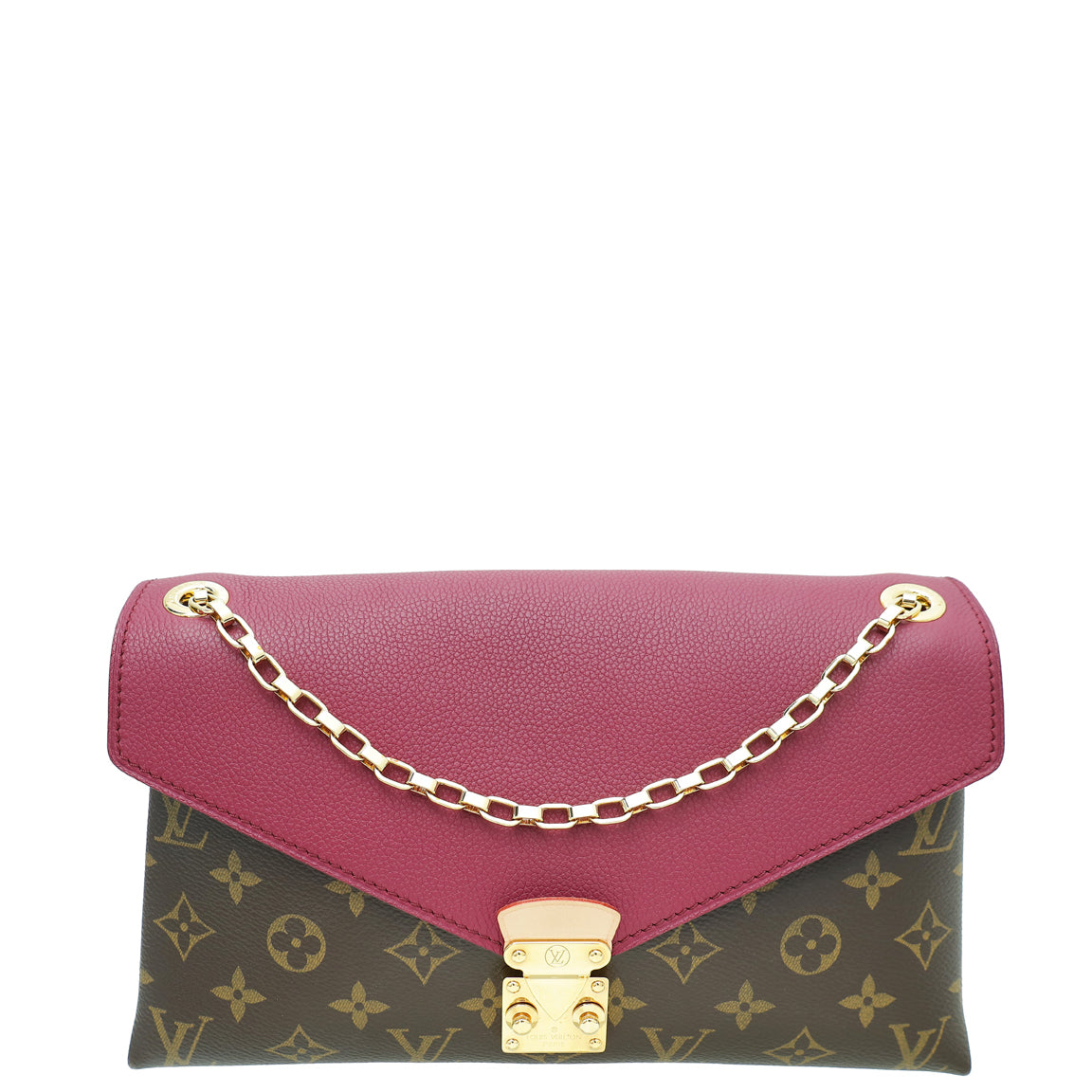 Louis Vuitton Monogram Grape Pallas Chain Shoulder Bag-Louis Vuitton-THE CLOSET