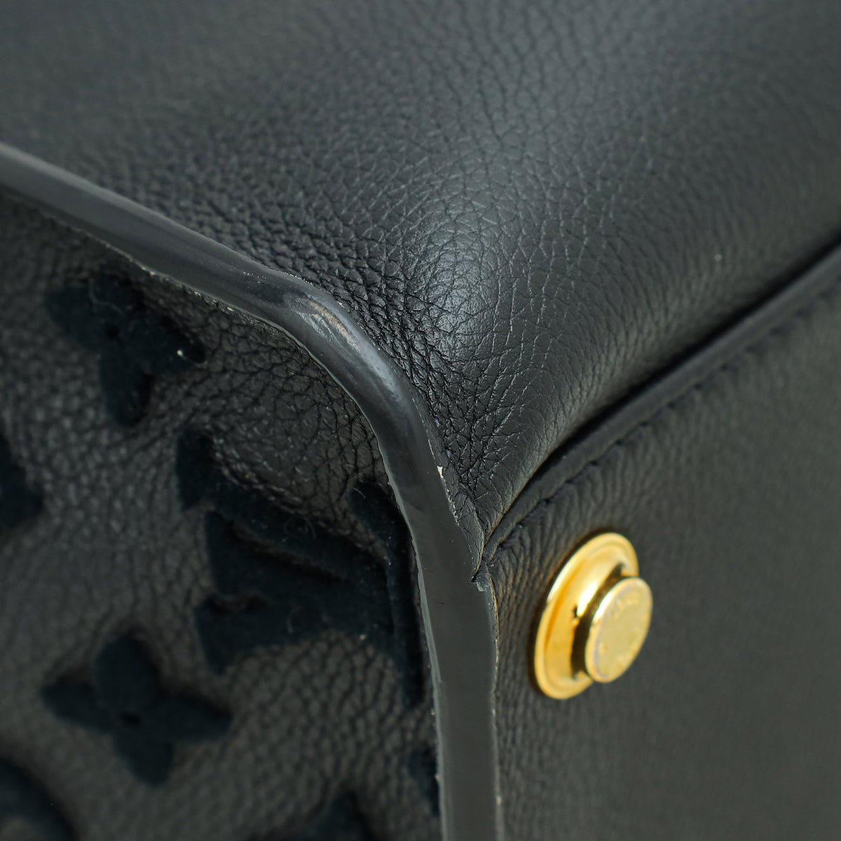 Louis Vuitton Monogram Black Tufting On My Side Bag