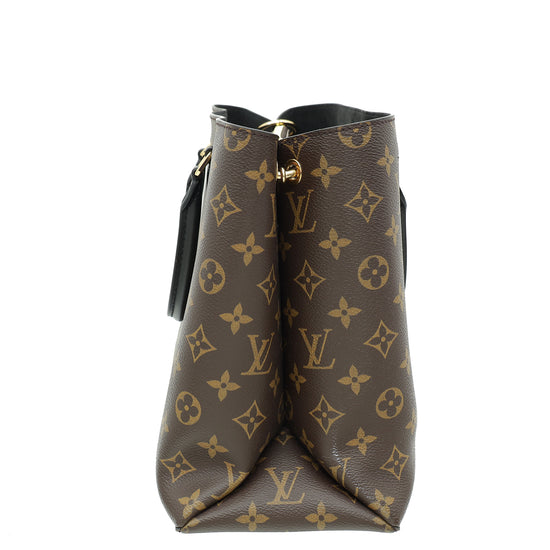 Louis Vuitton Monogram Black Flower Tote Bag