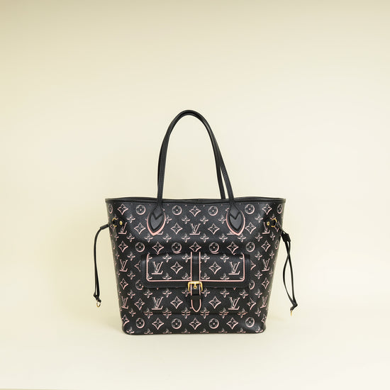 Louis Vuitton Bicolor Fall For You Monogram Black Neverfull MM Bag