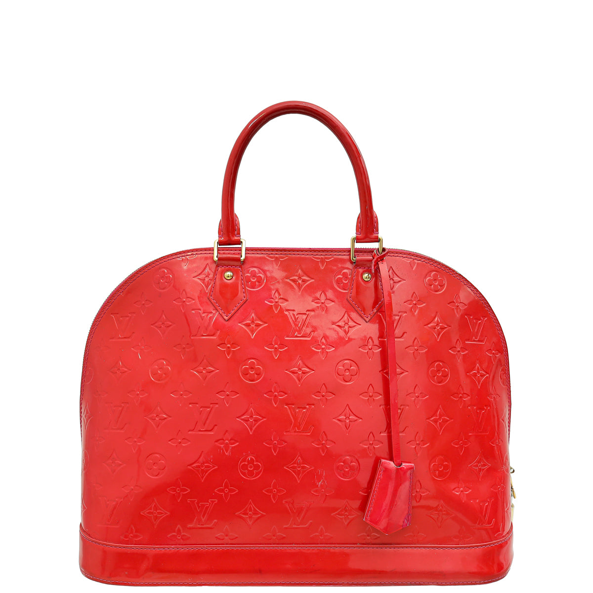Louis Vuitton Rouge Grenadine Monogram Vernis Alma GM Bag-Louis Vuitton-THE CLOSET