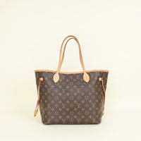 Louis Vuitton Monogram Neverfull MM Bag W/ Pouch