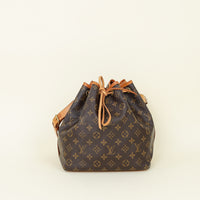 Louis Vuitton Brown Monogram Petit Noe Bag