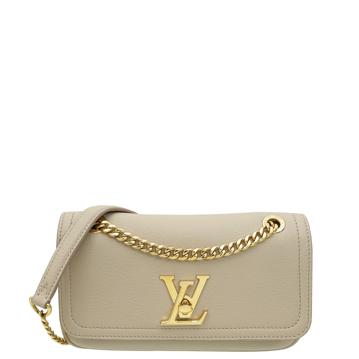 Louis Vuitton Greige LockMe Chain East West Bag