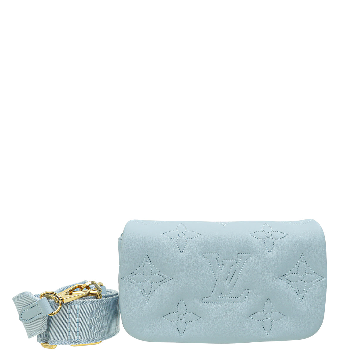 Louis Vuitton Blue Glacier Bubblegram Wallet On Strap-Louis Vuitton-THE CLOSET