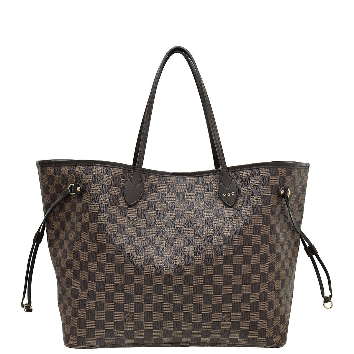 Louis Vuitton Damier Ebene Neverfull GM Bag W/ MGCV INITIALS-Louis Vuitton-THE CLOSET