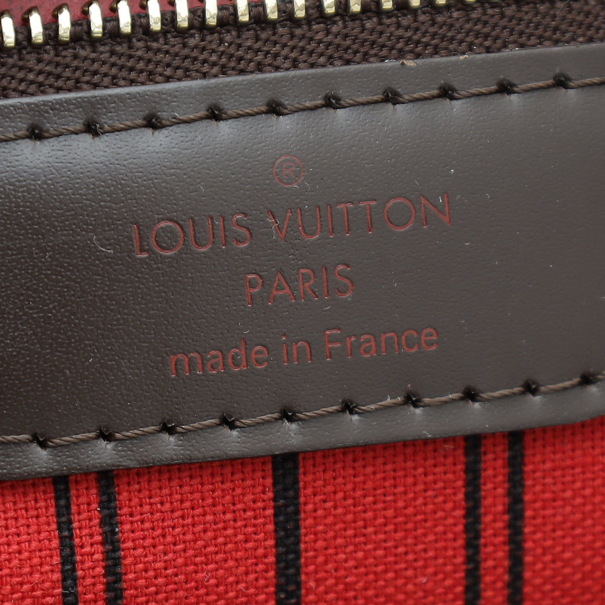 Louis Vuitton Damier Ebene Neverfull GM Bag W/ MGCV INITIALS