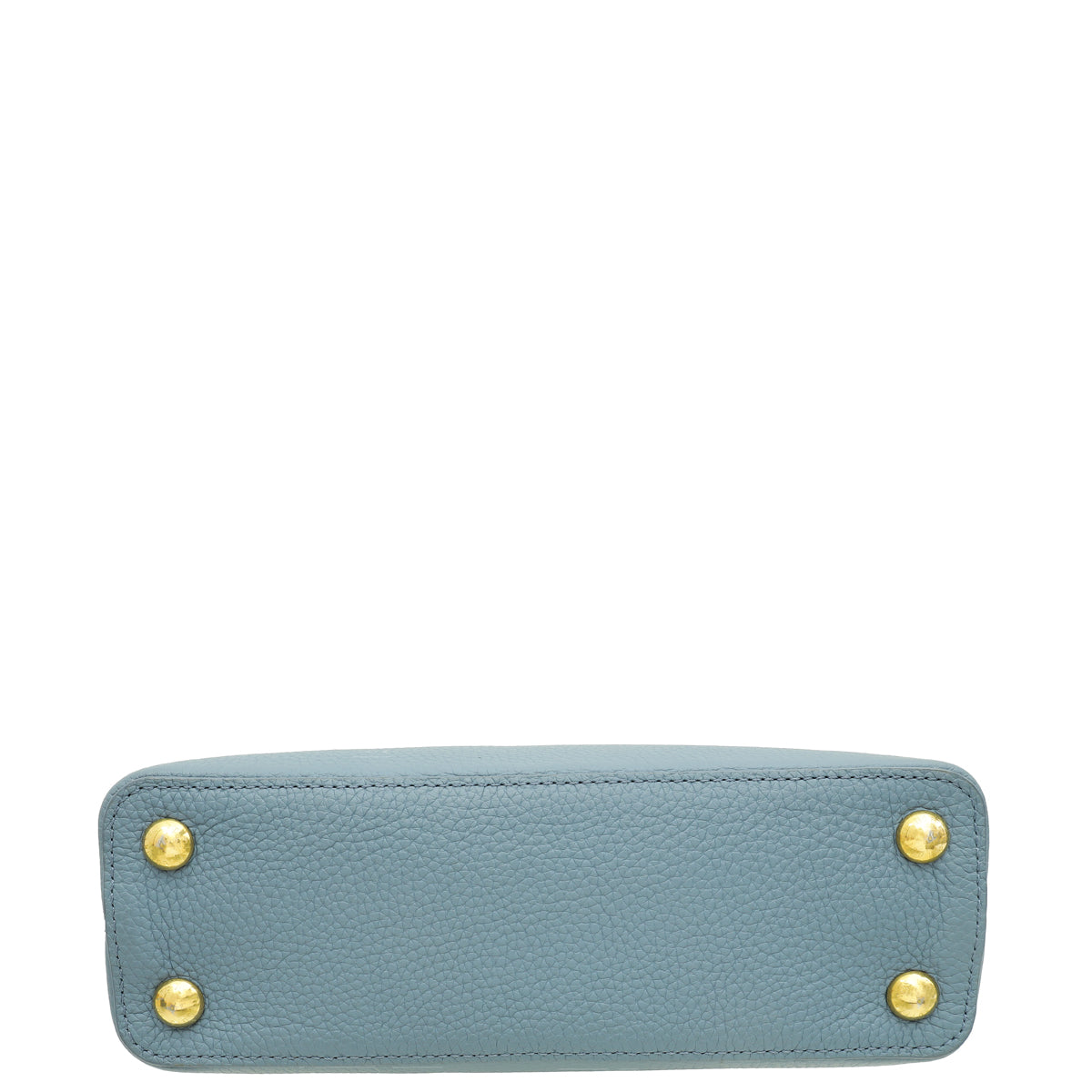 Louis Vuitton Blue Taurillon Scrunchie Capucines BB Top Handle Bag