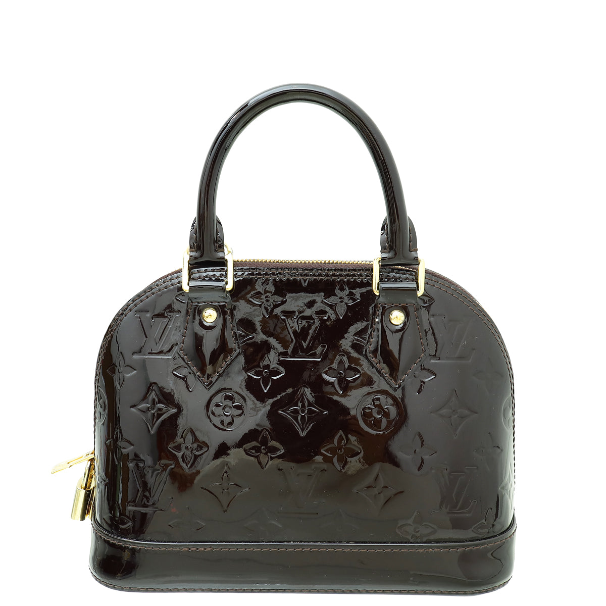 Louis Vuitton Amarante Monogram Vernis Alma BB Bag-Louis Vuitton-THE CLOSET