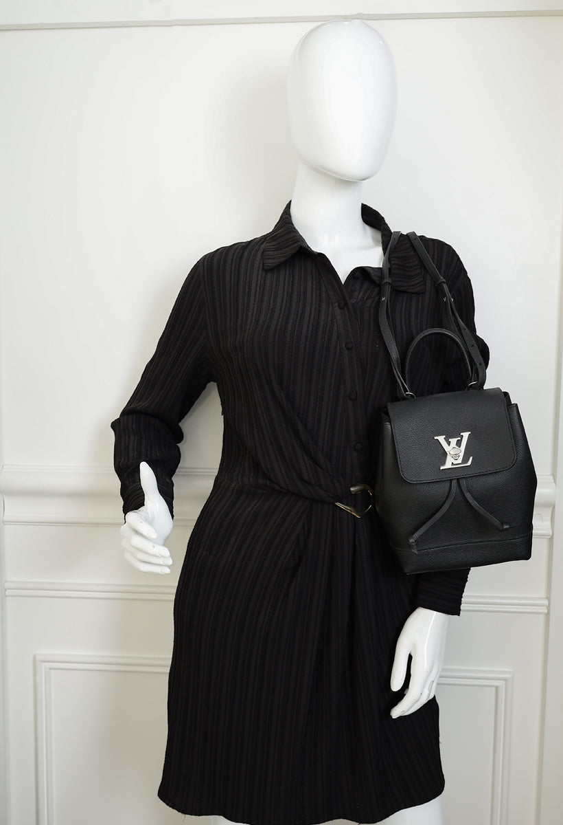 lock me louis vuitton backpack Louis Vuitton Black LockMe Backpack Bag – THE CLOSET