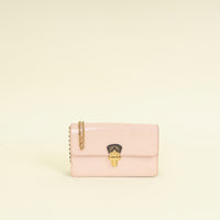 Louis Vuitton Pink Monogram Cherry Wood Chain Wallet