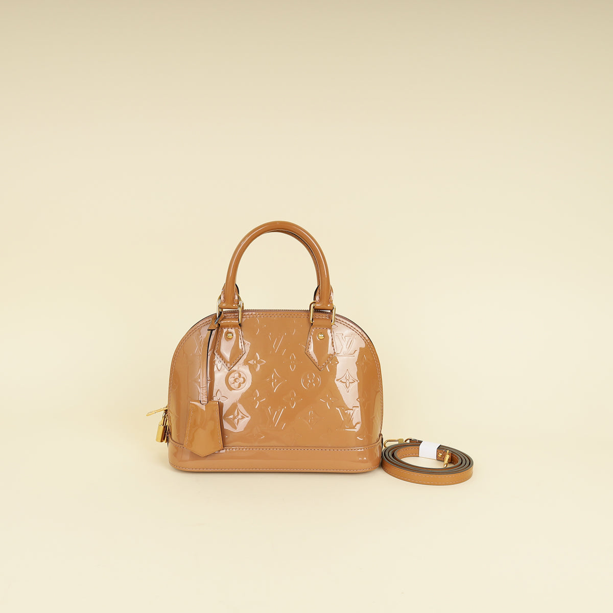 Louis Vuitton Noisette Monogram Vernis Alma BB Bag-Louis Vuitton-THE CLOSET
