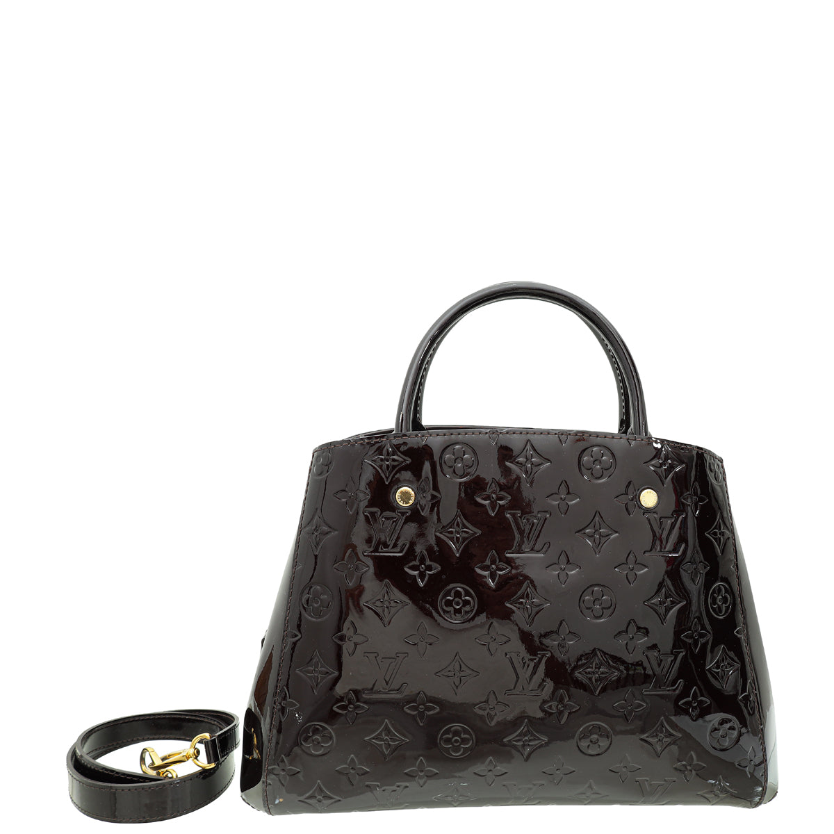 Louis Vuitton Amarante Monogram Vernis Montaigne BB Bag-Louis Vuitton-THE CLOSET