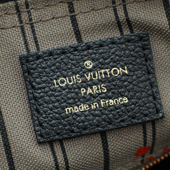 Louis Vuitton Black Monogram Empreinte Speedy 25 Bandouliere Bag W/ Twilly