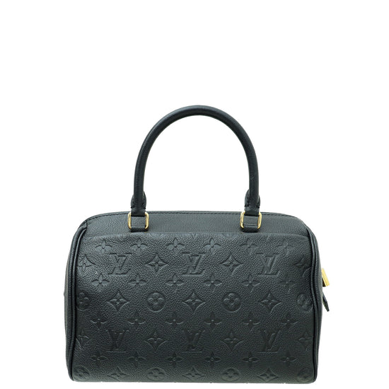 Louis Vuitton Black Monogram Empreinte Speedy 25 Bandouliere Bag W/ Twilly