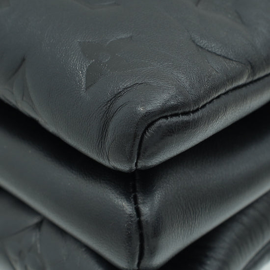 Load image into Gallery viewer, Louis Vuitton Black Monogram Embossed Coussin PM Bag
