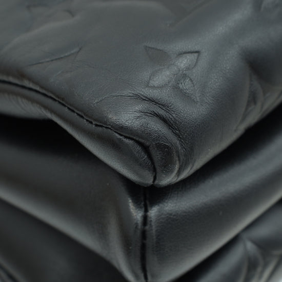 Load image into Gallery viewer, Louis Vuitton Black Monogram Embossed Coussin PM Bag

