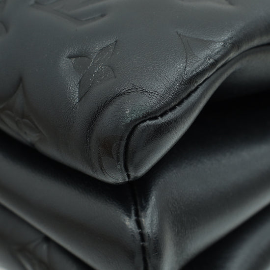 Load image into Gallery viewer, Louis Vuitton Black Monogram Embossed Coussin PM Bag
