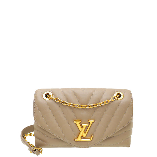 Louis Vuitton Wave Chain Tote Quilted Leather Neutral - Very Good