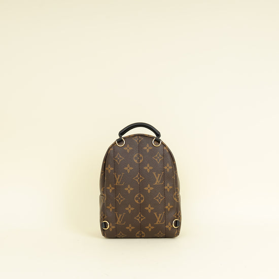 Louis Vuitton Monogram Black Palm Spring Mini Backpack Bag