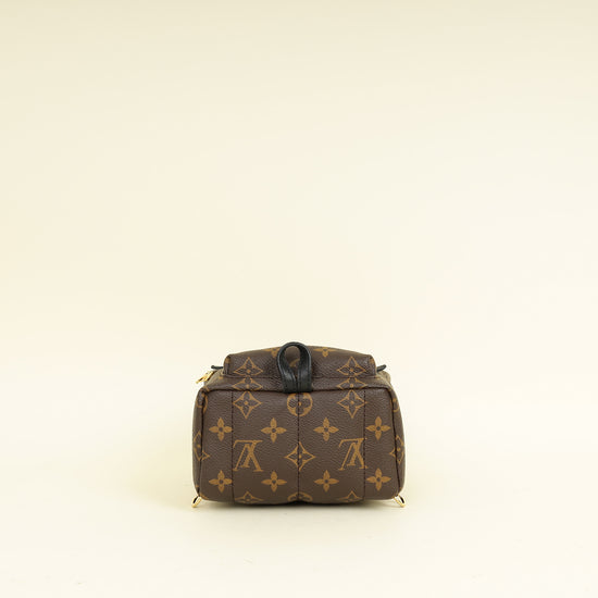 Louis Vuitton Monogram Black Palm Spring Mini Backpack Bag