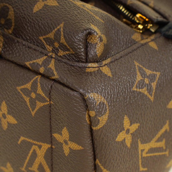 Louis Vuitton Monogram Black Palm Spring Mini Backpack Bag