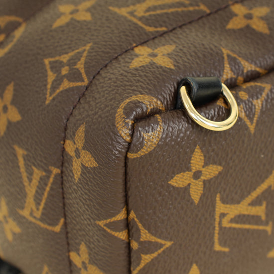 Louis Vuitton Monogram Black Palm Spring Mini Backpack Bag