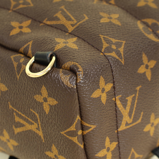 Louis Vuitton Monogram Black Palm Spring Mini Backpack Bag