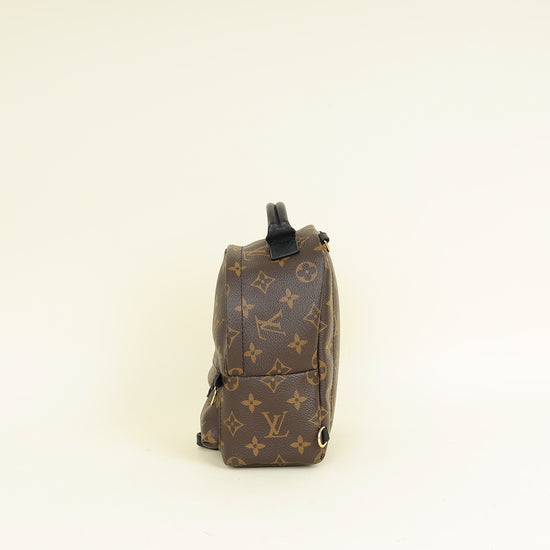 Louis Vuitton Monogram Black Palm Spring Mini Backpack Bag