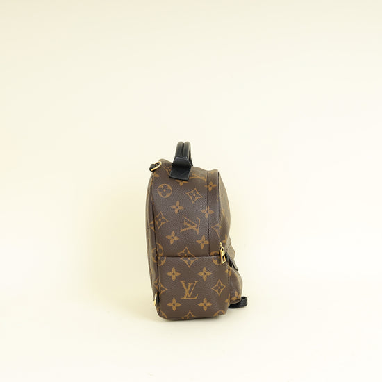 Louis Vuitton Monogram Black Palm Spring Mini Backpack Bag